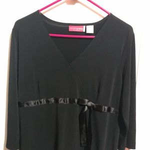 LIZ LANGE MATERNITY TOP MEDIUM STRETCH BLACK